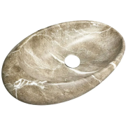 Раковина для ванной VBI VICENZA 49x31 см керамика коричневый камень матовый VBI-014802