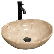 Раковина для ванної кімнати VBI PARMA 41,5x33,5 см кераміка коричневий камінь глянсовий VBI-011013