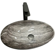 Раковина для ванной VBI VICENZA 49x31 см керамика темный камень матовый VBI-014804