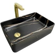 Раковина для ванной VBI VELLETRI 50,5x34 см керамика черный камень матовый VBI-015902