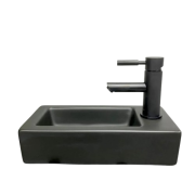 Раковина для ванной VBI KOMO L 36,5x18 см керамика черный матовый VBI-015615