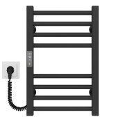 Електрична сушарка для рушників Deffi Lima П8 300х500 ліве підключення JD04 чорний A.LI.50.30.8.E.B.L.2