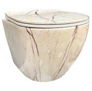 Унитаз подвесной VBI VULCANO 48х36 см безободковый с крышкой soft-close керамика оникс VBI-020407