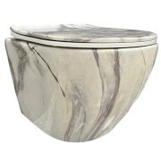 Унитаз подвесной VBI VULCANO 48х36 см безободковый с крышкой soft-close керамика песочный VBI-020404