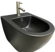 Біде підвісне VBI VULCANO 49х36 см кераміка чорний матовий VBI-020413