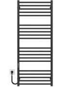 Электрический полотенцесушитель Deffi Lima П20 600х1300 левое подключение JD04 черный A.LI.130.60.20.E.B.L.2