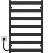 Электрический полотенцесушитель Deffi Silvia П7 500х800 E левое подключение JD04 черный A.SV.80.50.7.E.B.L.2