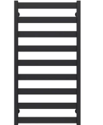 Сушка для рушників водяна Deffi Silvia П9 500х1000 бічне ліве підключення чорний A.SV.100.50.9.B.B