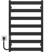 Електрична сушарка для рушників Deffi Silvia П7 500х800 E ліве підключення JD04 чорний A.SV.80.50.7.E.B.L.2