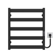 Електрична сушарка для рушників Deffi Silvia П5 500х600 E праве підключення JD04 чорний A.SV.60.50.5.E.B.R.2