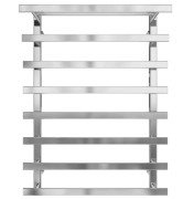 Сушка для рушників водяна Deffi Agata П8 400x800 бічне ліве підключення хром A.AG.80.40.8.C.B