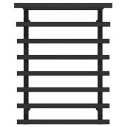 Сушка для рушників водяна Deffi Agata П8 400x800 бічне праве підключення чорний A.AG.80.40.8.B.C