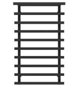 Сушка для рушників водяна Deffi Agata П10 500x1000 бічне ліве підключення чорний A.AG.100.50.10.B.B