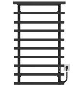 Електрична сушарка для рушників Deffi Agata П10 500x1000 праве підключення JD04 чорний A.AG.100.50.10.E.B.R.4