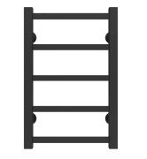 Сушка для рушників водяна Deffi Forest П6 200х600 бічне праве підключення чорний A.FR.60.20.6.B.C