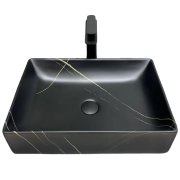 Раковина для ванної кімнати VBI LATINA 51x34,5 см кераміка чорний камінь матовий VBI-013103