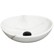 Раковина для ванної кімнати VBI PARMA S 35x26 см кераміка природній мармур глянсовий VBI-011002
