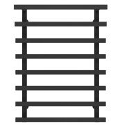 Сушка для рушників водяна Deffi Breeze П8 500x800 бічне ліве підключення чорний A.BZ.80.50.8.B.B