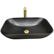 Раковина для ванної кімнати VBI AVEZZANO 58x35,5 см кераміка чорний матовий VBI-014401