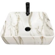 Раковина для ванної кімнати VBI FORLI 48x38 см кераміка мармуровий глянець VBI-011105