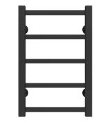 Сушка для рушників водяна Deffi Forest П5 400х500 бічне праве підключення чорний A.FR.50.40.5.B.C