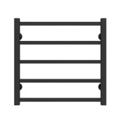 Сушка для рушників водяна Deffi Forest П5 500х500 бічне ліве підключення чорний A.FR.50.50.5.B.B