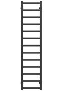 Сушка для рушників водяна Deffi Forest П13 400х1400 бічне праве підключення чорний A.FR.140.40.13.B.C