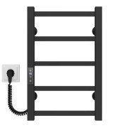 Електрична сушарка для рушників Deffi Forest П6 200х600 ліве підключення JD04 чорний A.FR.60.20.6.E.B.L.2