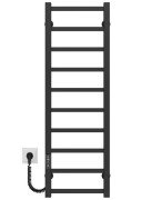 Електрична сушарка для рушників Deffi Forest П10 300х1000 ліве підключення JD04 чорний A.FR.100.30.10.E.B.L.2