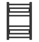 Сушка для рушників водяна Deffi Lima П8 300х500 бічне праве підключення чорний A.LI.50.30.8.B.C