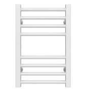 Сушка для рушників водяна Deffi Lima П8 300х500 бічне ліве підключення білий A.LI.50.30.8.W.B