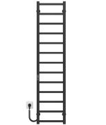 Електрична сушарка для рушників Deffi Forest П13 400х1400 ліве підключення JD04 чорний A.FR.140.40.13.E.B.L.2