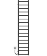 Електрична сушарка для рушників Deffi Forest П16 400х1600 ліве з'єднання JD04 чорний A.FR.160.40.16.E.B.L.2