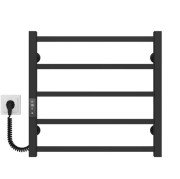 Електрична сушарка для рушників Deffi Forest П5 500х500 ліве підключення JD04 чорний A.FR.50.50.5.E.B.L.2