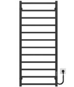 Електрична сушарка для рушників Deffi Forest П12 500х1200 правильне підключення JD04 чорний A.FR.120.50.12.E.B.R.2