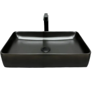 Раковина для ванної кімнати VBI TRIEST 60,5x35,5 см кераміка чорний матовий VBI-012701