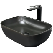 Раковина для ванної кімнати VBI RAVENNA 46x33 см кераміка чорний матовий VBI-011203