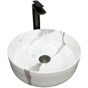 Раковина для ванной VBI PRATO 36x36 см керамика природный мрамор глянцевый VBI-011404