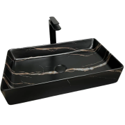 Раковина для ванной VBI TRIEST 61x35 см керамика черный камень матовый VBI-012703
