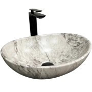 Раковина для ванної кімнати VBI PARMA 41,5x33,5 см кераміка камінь матовий VBI-011005