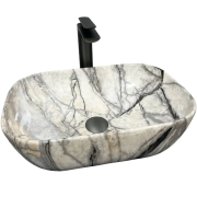 Раковина для ванної кімнати VBI RAVENNA 46x32,5 см кераміка світло-сірий онікс глянсовий VBI-011213