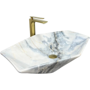 Раковина для ванної кімнати VBI VENEZIA 64,5x41,5 см кераміка граніт глянсовий VBI-012404