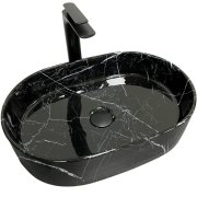 Раковина для ванної кімнати VBI VERONA 50 50x34 см кераміка чорний мармо глянсовий VBI-011314