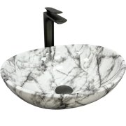 Раковина для ванної кімнати VBI PARMA 41,5x33,5 см кераміка сіро-чорний матовий VBI-011009