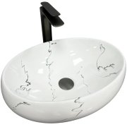 Раковина для ванної кімнати VBI VENETO 46,5x32 см кераміка мармо глянсовий VBI-012807