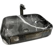 Раковина для ванної кімнати VBI PALERMO 50x39 см кераміка темно-сірий агат глянсовий VBI-012304