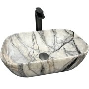 Раковина для ванной VBI RAVENNA 46x32,5 см керамика светло-серый оникс глянцевый VBI-011213