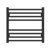 Сушка для рушників водяна Deffi Lima П8 600х500 нижнє підключення чорний A.LI.50.60.8.B.A