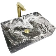 Раковина для ванной VBI LATINA 51x34,5 см керамика темный мармо матовый VBI-013104