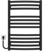 Электрический полотенцесушитель Deffi Dexter П12 500х800 левое подключение JD04 черный A.DR.80.50.12.E.B.L.2